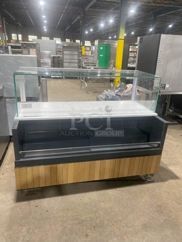 Nice! Structural Concepts Starbucks Style Refrigerated Open Grab-N-Go Display Case With Glass Enclosed Merchandiser Showcase On Top! Model SBZ665DR! 220V 1 Phase! - Image 1 of 8