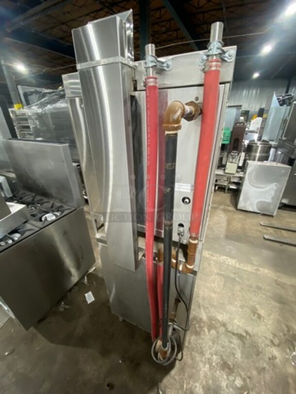 Sweet! 2014 Market Forge Commercial Natural Gas Powered Double Deck Convection  Steamer Cabinet! All Stainless Steel! On Legs! 2x Your Bid Makes One Unit! Model: SIRIUS II-6! - Image 4 of 12