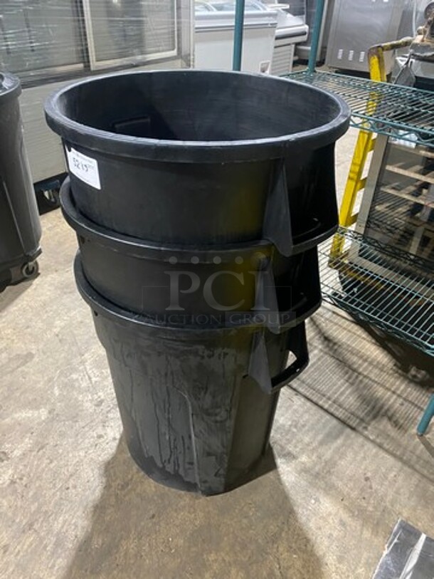 Impact Black Poly Trash Can! 3x Your Bid! - Image 2 of 7