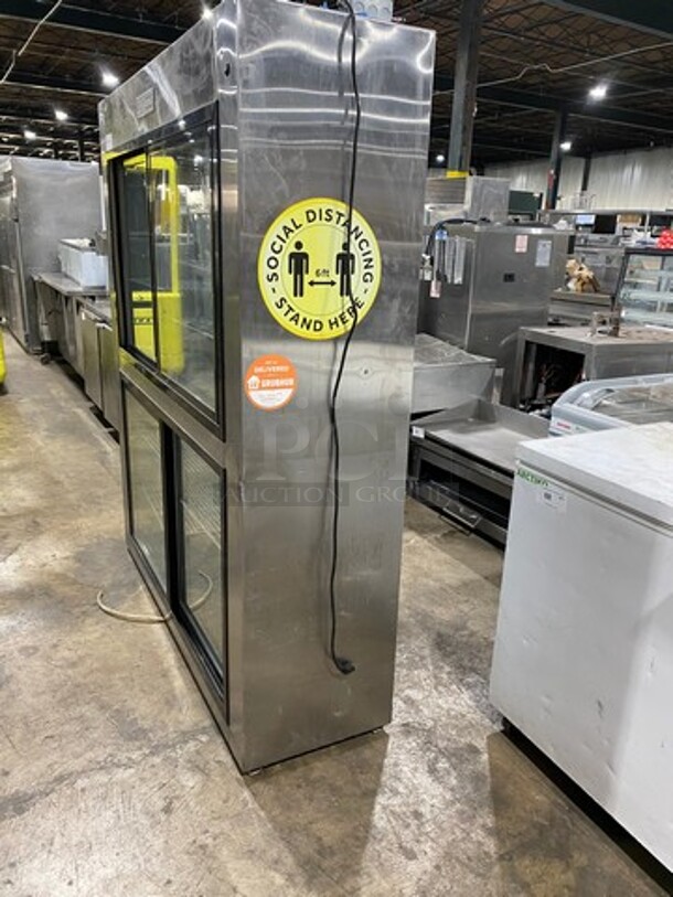 NICE! Cool Tech Commercial 4 Door Reach In Cooler Merchandiser! With View Through Doors! With Poly Coated Racks! NO COMPRESSOR, REMOTE COMPRESSOR! Model: CUST60SG SN: L62620 120V 60HZ 1 Phase - Image 2 of 10