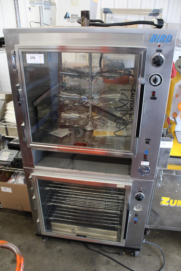 Biro Model LSR-30-WB Stainless Steel Commercial Floor Style Oven Proofer on Commercial Casters. 120 Volts, 1 Phase. 36.5x33x69.5
