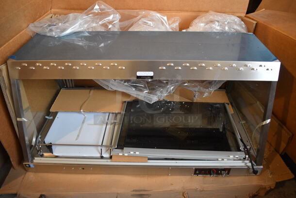 BRAND NEW IN BOX! Hatco Model GRHD-3P Stainless Steel Commercial Countertop Heated Merchandiser Display Case. 46x27x21