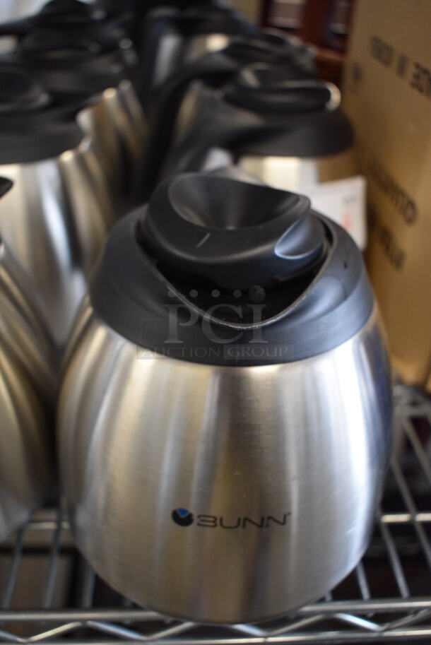 4 Bunn Stainless Steel Coffee Pots. 9x7x8. 4 Times Your Bid!