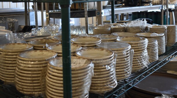 ALL ONE MONEY! Tier Lot of Various Items Including Ceramic Plates and Saucers - Image 1 of 8
