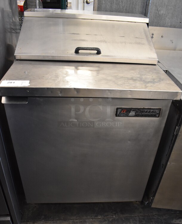 True TSSU-27-8 Stainless Steel Commercial Sandwich Salad Prep Table Bain Marie Mega Top. 115 Volts, 1 Phase. 27.5x30x44. Tested and Powers On But Does Not Get Cold