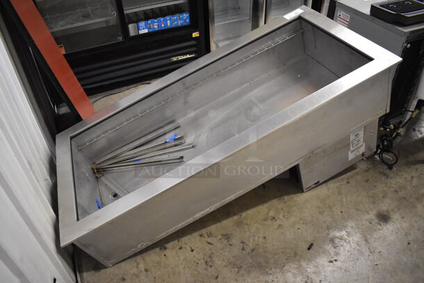 APW Wyott CW-4 Stainless Steel Commercial Drop In Cold Pan. 120 Volts, 1 Phase. 60x28x27. Tested and Working!