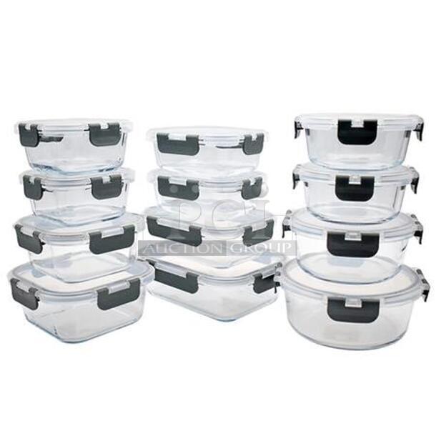 Box of BRAND NEW Nutrichef NCGLGY Glass Food Containers - Image 1 of 5