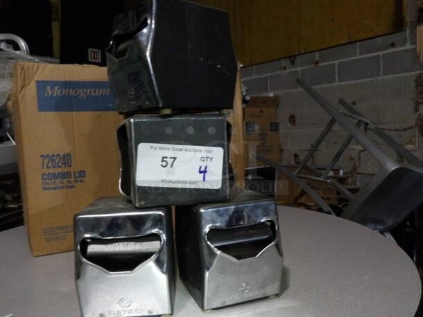 Black and Chrome Vintage Napkin Dispenser, Your Bid X 4 - Image 1 of 1