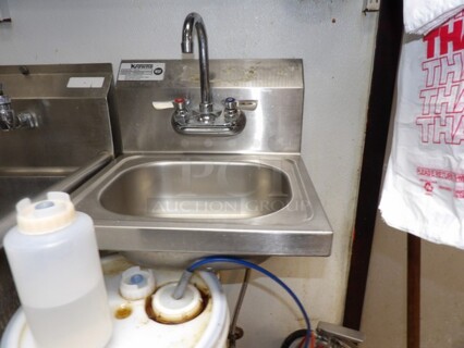 Stainless Steel Wall Mount Handwashing Sink. NO FAUCET
Krowne 
Model# HS-2L

**LABOR FOR REMOVAL ADDITIONAL FEE, CONTACT MISSOURI DIVISION FOR LABOR QUOTE OR ADDITIONAL QUESTIONS.

