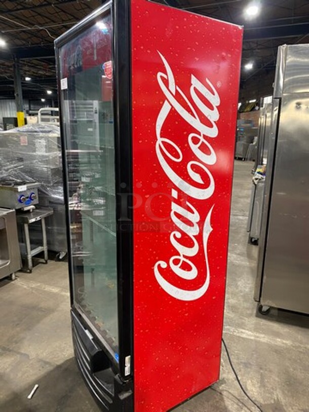 2012 Imbera Commercial Single Door Reach In Cooler Merchandiser! With View Through Door! Poly Drink Racks! WORKING WHEN REMOVED! Model: G319 SN: 534121112788 115V 60HZ 1 Phase - Image 4 of 10