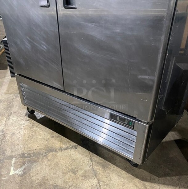 WOW! 2021 Bison Reach In Cooler! On Commercial Casters! Working When Removed! MODEL BRR46 SN: BRR4600321052900K80008 115V 1PH  - Image 10 of 10