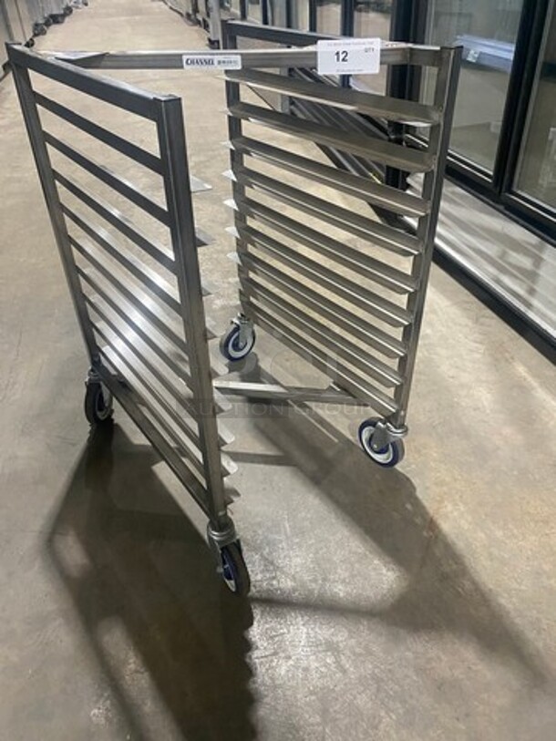Channel Metal Commercial Welded Pan Transport Rack! On Casters! - Image 2 of 8