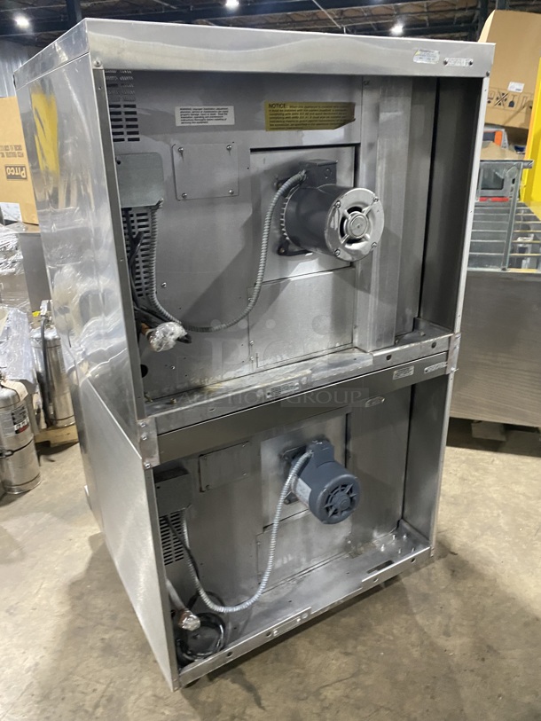 (2X) NICE! FRANKLIN Commercial Double Deck Natural Gas Powered Convection Oven W/ Metal Racks And 1 View Through Door! All Stainless Steel! On Casters! 2X Your Bid Makes One Unit! Model CLG-1320BF 115V/60Hz - Image 12 of 12