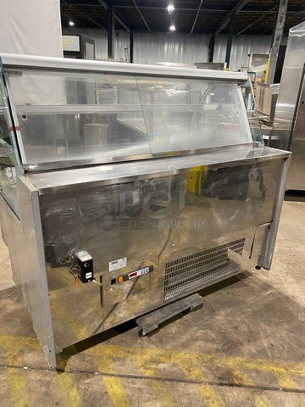 Gelostandard Cold Commercial Refrigerated Bakery Display Case Merchandiser! With Curved Front Glass! With Sliding Rear Access Doors! Stainless Steel Body! Model: MILU152M SN: 706012464 110V 60HZ 1 Phase - Image 3 of 10