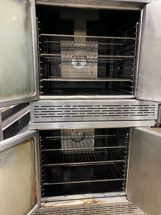 Imperial Commercial Natural Gas Powered Double Deck Convection Oven! With Metal Oven Racks! All Stainless Steel! 2x Your Bid Makes One Unit! - Image 5 of 10