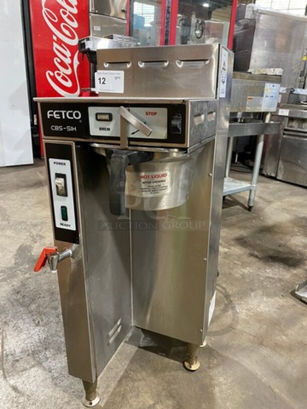 Fetco Commercial Countertop Coffee Machine! With Hot Water Line! Stainless Steel Body! On Small Legs! Model: CBS51H15 SN: 02572703A 120/208/240V 1 Phase - Image 1 of 11