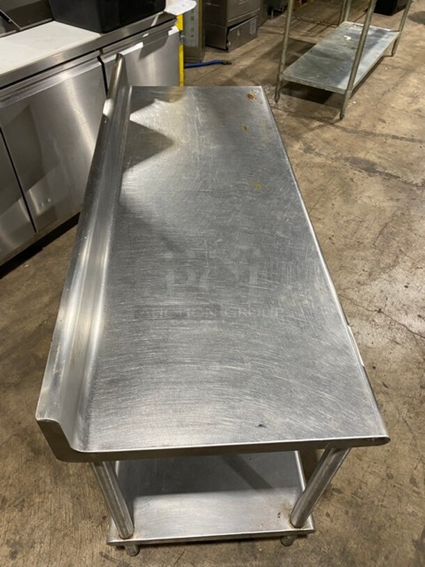 WOW! All Stainless Steel Work/Prep Table! With Backsplash! With Underneath Storage Space! On Legs! - Image 4 of 7