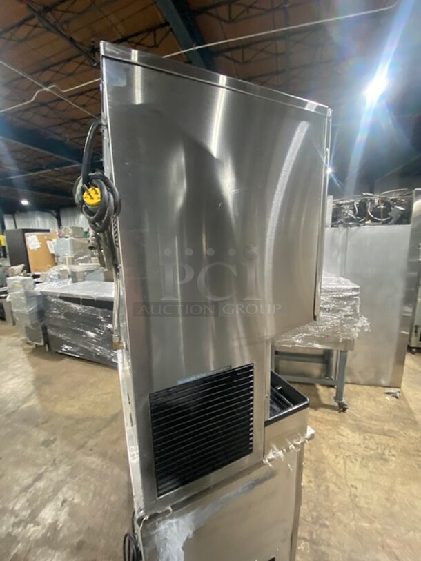 LATE MODEL! Hoshizaki Commercial Countertop Ice Maker/Water Dispenser Machine Combo! All Stainless Steel! On Legs! MODEL DCM300BAH SN: H13436E! 115-120V 1Phase!
 - Image 4 of 9