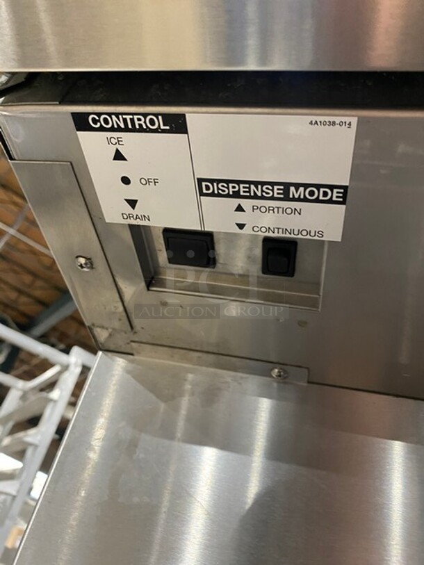 LATE MODEL! Hoshizaki Commercial Countertop Ice Maker/Water Dispenser Machine Combo! All Stainless Steel! On Legs! MODEL DCM300BAH SN: H13436E! 115-120V 1Phase!
 - Image 8 of 9