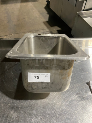 Commercial Single Bay Drop In Sink! Stainless Steel!