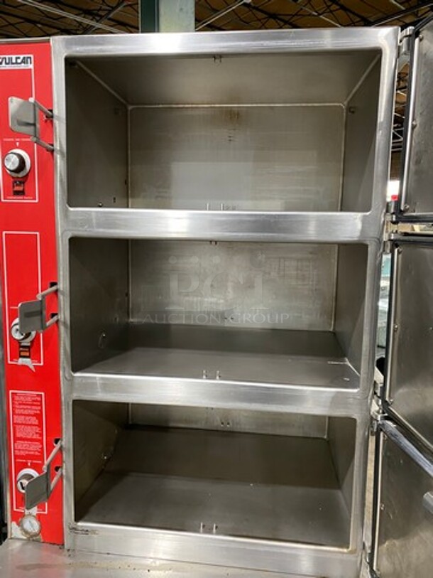 GREAT! Vulcan Commercial Triple Deck Pressure Steam Cooker! All Stainless Steel! On Legs! Model: VHL3G SN: 271155958 120V 60HZ 1 Phase - Image 5 of 12