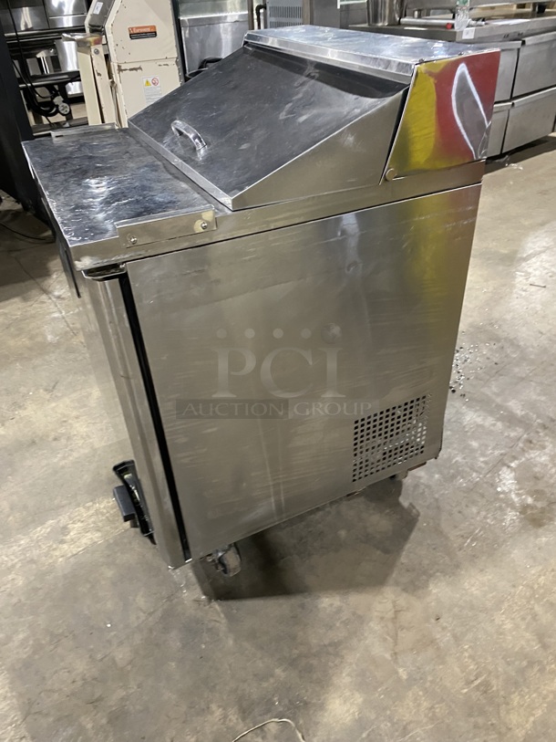 TURBOAIR Stainless Steel Commercial Sandwich Salad/Prep Table! On Casters! Model MST-28 115V/60Hz - Image 2 of 9