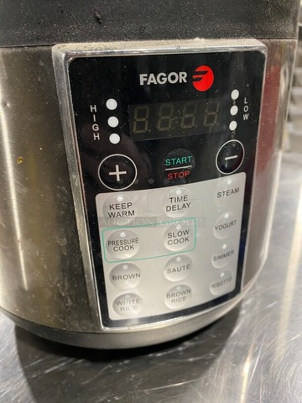 Fagor Countertop Multi Use Pressure Cooker! All Stainless Steel! Model: 670042050 120V - Image 5 of 7