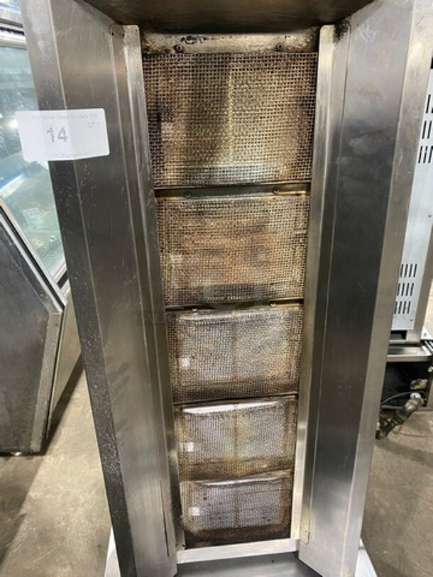 Archway Commercial Countertop Natural Gas Powered Vertical Broiler Gyro Machine! All Stainless Steel! WORKING WHEN REMOVED! MODEL: 5BSTDNG - Image 5 of 8