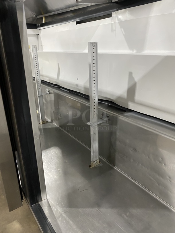 TRUE All Stainless Steel Refrigerated 3 Door Mega Top Sandwich Prep Table!  On Casters! Model QA-72-30M-B Serial 1-3456552 115V/60Hz/1 Phase - Image 6 of 9