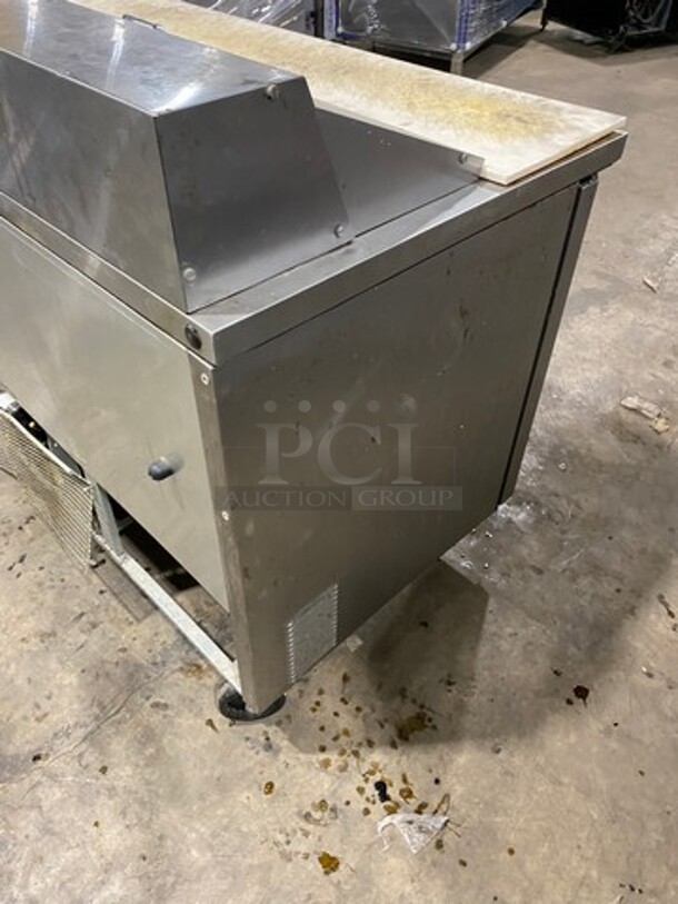 True Commercial Refrigerated Sandwich Prep Table! With Commercial Cutting Board! With 2 Door Underneath Storage Space! All Stainless Steel! On Casters! Model: TSSU6016 SN: 13826602 115V 60HZ 1 Phase - Image 4 of 8