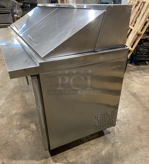 Late Model! Kelvinator Stainless Steel Commercial Mega Top Sandwich Prep Table! With 3 Doors Storage Space Underneath! On Casters! Working When Removed! MODEL KCMT70.30HC 115V - Image 4 of 10