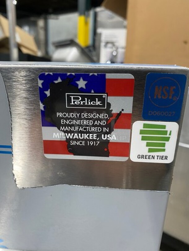 NEW! Perlick Under The Counter Drainboard! With Back Splash! All Stainless Steel! On Legs! Model: SC18 - Image 7 of 9