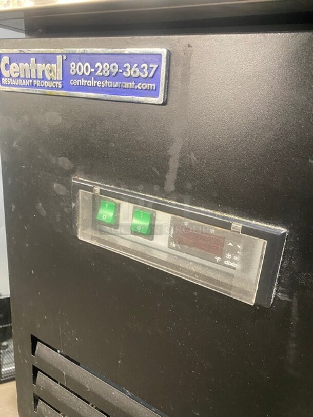LATE MODEL! 2016 Central Commercial Refrigerated Bar Back Cooler! With 2 Glass Doors! All Stainless Steel! With Poly Coated Racks! 115V 1 Phase! Model 69K106 Serial 5165806! Working When Removed! - Image 8 of 9