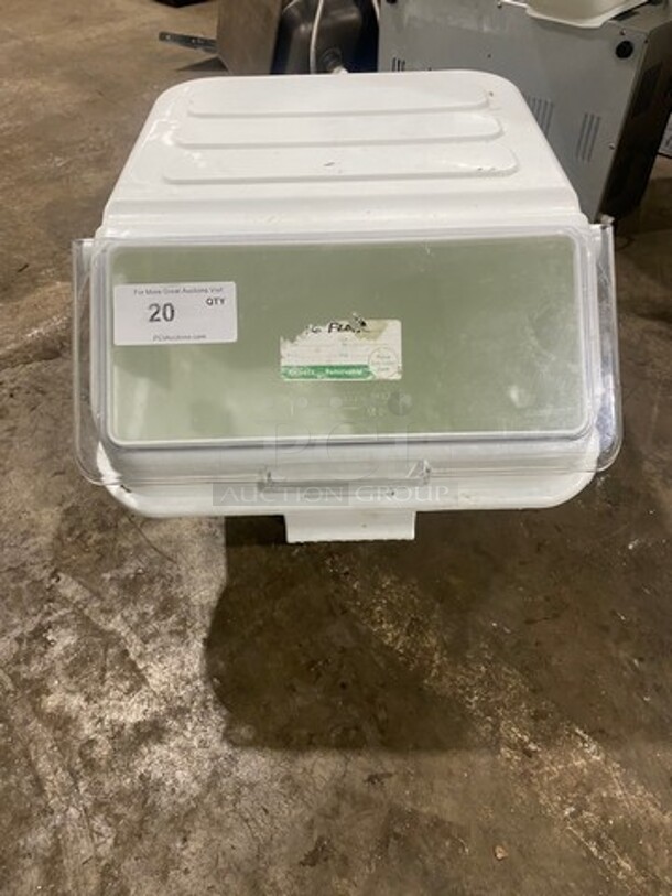 Bakers Mark Countertop White Poly Ingredient Bin! - Image 1 of 6