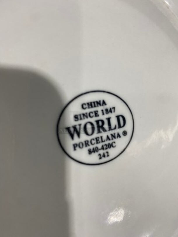 ALL ONE MONEY! World White Ceramic Serving Plates! - Image 4 of 4