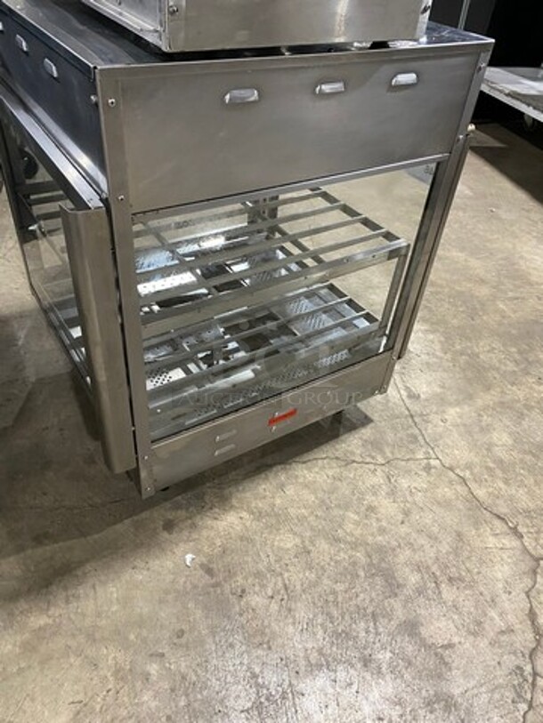 Benchmark Commercial Countertop Heated Food Holding/ Display Cabinet Merchandiser! With Front And Rear Access Doors! Glass All Around! Stainless Steel Body! Model: 51018 - Image 4 of 8