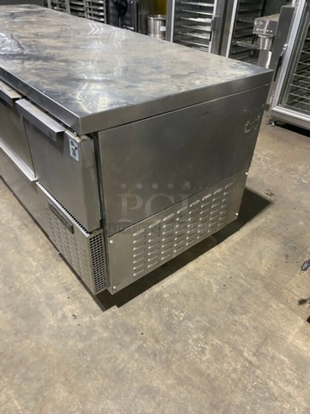 WOW! Continental Commercial Lowboy/ Worktop Cooler! With 7 Drawer Storage Space Underneath! All Stainless Steel! On Casters! Model: CRA93 SN: 15694892 115V 60HZ 1 Phase - Image 4 of 8