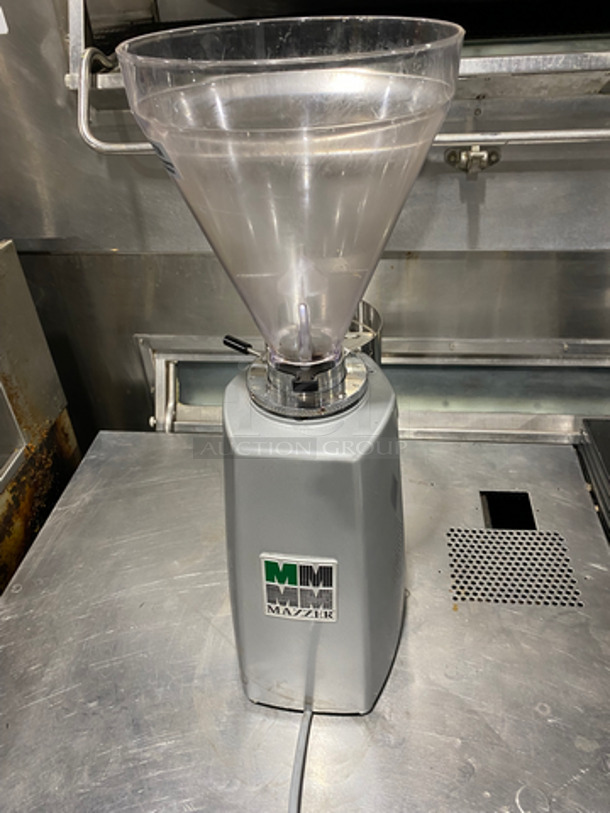 Mazzer Luigi Commercial Countertop Coffee Bean Grinder! Stainless Steel Body! Model: SUPERJOLLYTIMER SN: 1228098 120V 60HZ 1 Phase - Image 4 of 10
