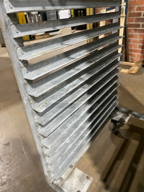 Metal Commercial Pan Transport Rack on Commercial Casters! - Image 3 of 4