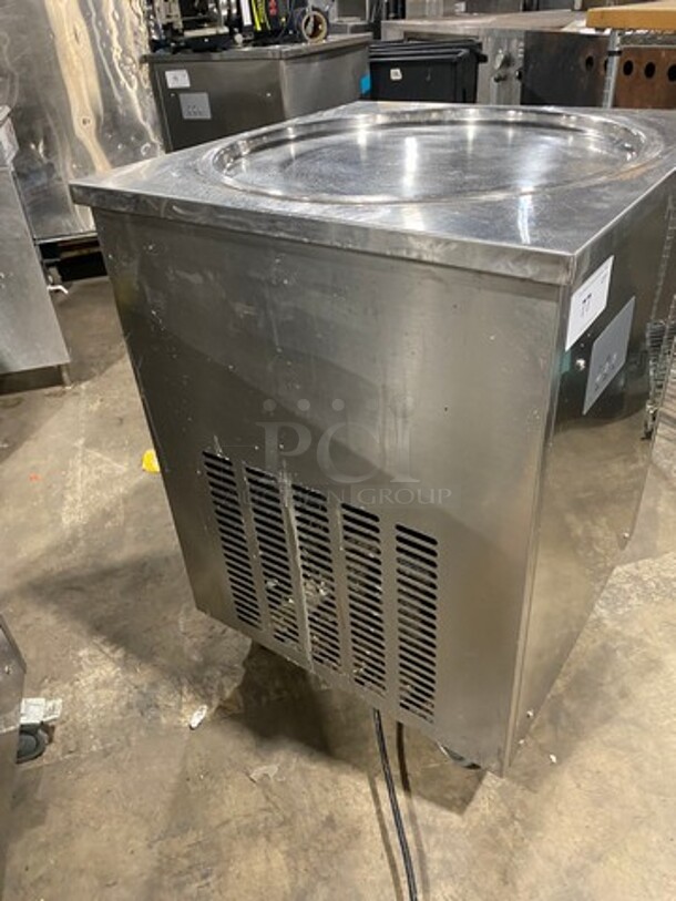 Commercial Fried Ice Cream Roll Machine! All Stainless Steel! On Casters! WORKING WHEN REMOVED! - Image 2 of 7