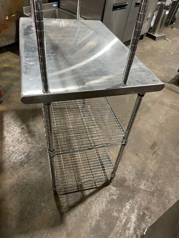 Eagle Commercial Work/Prep Table! With Overhead And Underneath Storage Racks! All Stainless Steel! On Legs! - Image 5 of 6