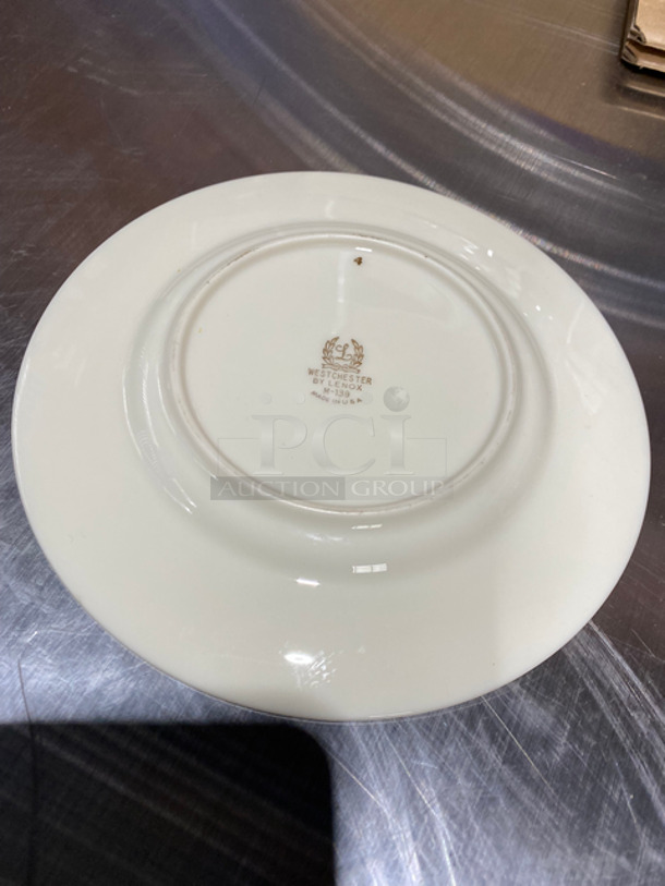 BEAUTIFUL! ELEGANT! BRAND NEW! NEVER USED! Lenox 12 Piece 6" Salad Plates! Ivory With 24K Gold Trim Dinnerware Collection! Includes Protective Material Carrier! 12x Your Bid! - Image 5 of 6
