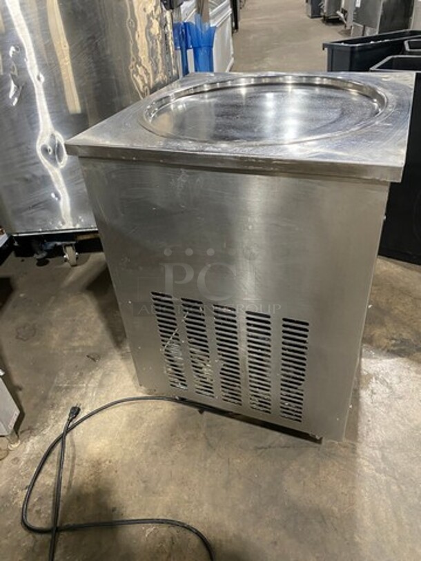 Commercial Fried Ice Cream Roll Machine! All Stainless Steel! On Casters! WORKING WHEN REMOVED! - Image 3 of 7