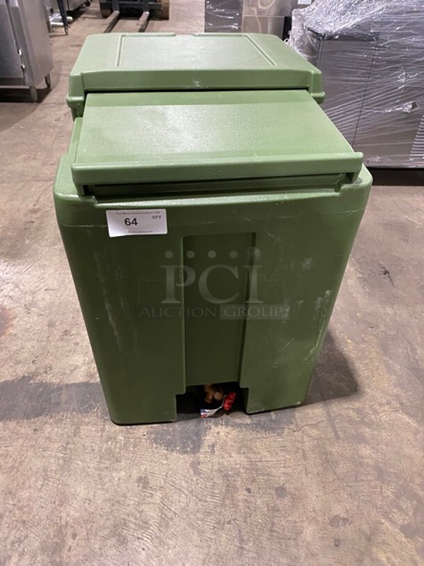 NICE! Cambro Green Poly Ice Caddy! With Drain Spout! - Image 1 of 7