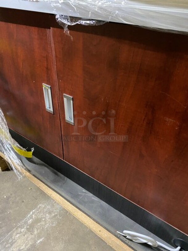 AMAZING! NEW! Commercial Wooden Display Case Merchandiser! With Rear Access Doors! Storage Space Underneath! Wooden With Metal Frame! Perfect For Jewelry Display! - Image 9 of 9
