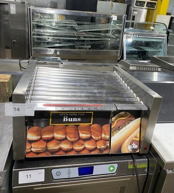 Star Commercial Countertop Hot Dog Roller Grill! With Bun Warmer! All Stainless Steel! Model: 30CHD SN: 6300911A0080 120V