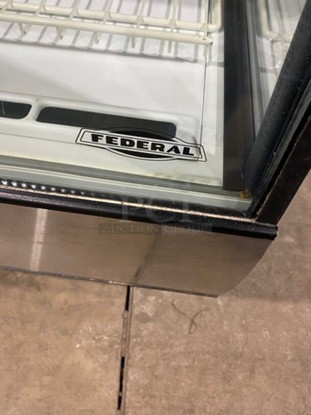 Federal Industries Commercial Refrigerated Dual Zone Bakery Display Case Merchandiser! With Curved Front Glass! With Sliding Rear Access Doors! Stainless Steel Body! Model: CGR5042DZ SN: 15121092443 120V 60HZ 1 Phase - Image 4 of 7