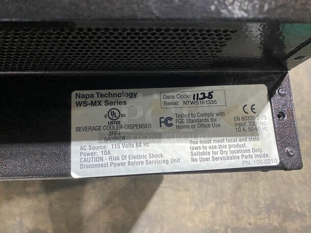 Napa Technology Commercial Beverage Dispenser/ Cooler! With Wine Saving Technology! Model: WSMX SN: NTWS101335 115V - Image 4 of 6