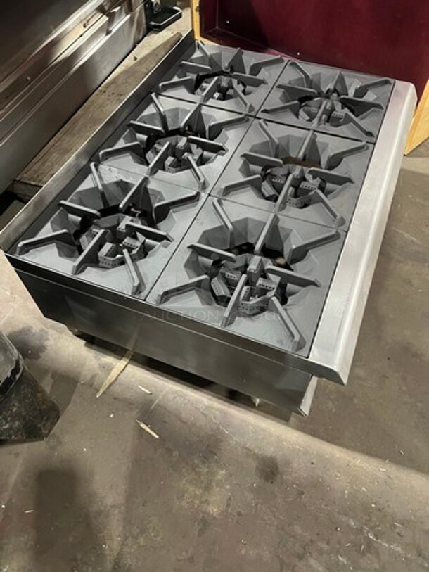 WOW! CPG Commercial Countertop Natural Gas Powered 6 Burner Range! All Stainless Steel! On Legs! - Image 2 of 6