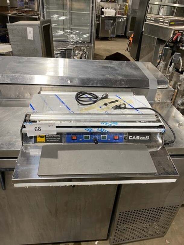 NEW! OUT OF THE BOX! CAS Commercial Countertop Hand Wrap Wrapping Machine! All Stainless Steel! Model: CW500E 110V